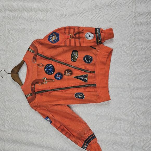 Molo Other - Molo Memphis Kids Space-Themed Orange Sweatshirt